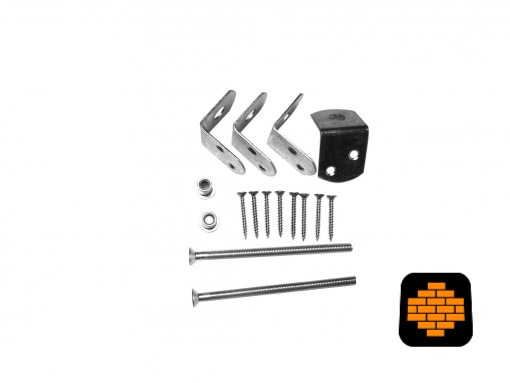 Betonschutting Unibeslagset RVS (1 set per paal)