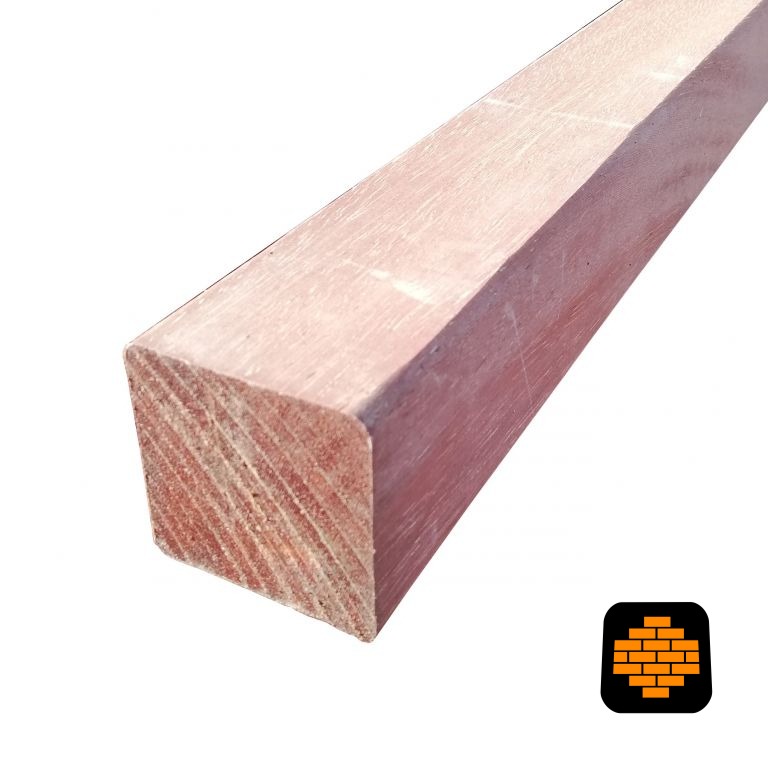 Hardhout Palen 6,5x6,5x150 Geschaafd