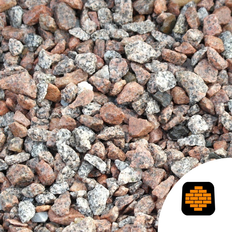 MINI Big-Bag Granietsplit Rood (Granito Rosso) 16-22 ca. 500 kg.