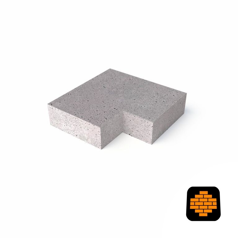 Schellevis Hoekstuk 90° t.b.v. Traptreden 100x37x15 Binnen Grijs