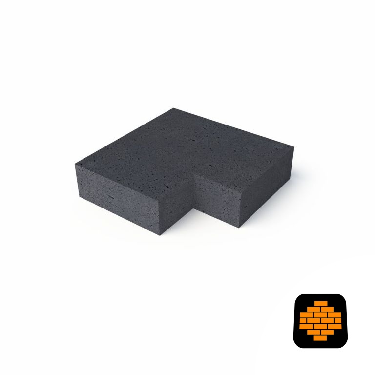 Schellevis Hoekstuk 90° t.b.v. Traptreden 100x37x15 Buiten Antraciet