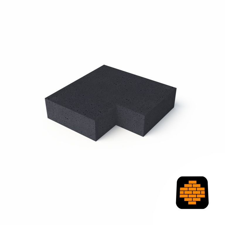 Schellevis Hoekstuk 90° t.b.v. Traptreden 100x37x15 Buiten Carbon